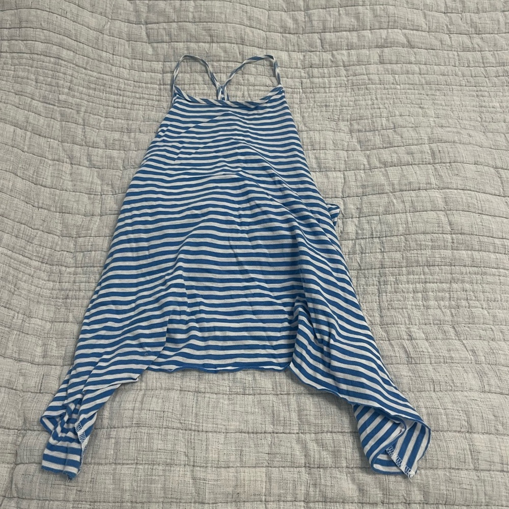Hollister Blue and White Striped Top